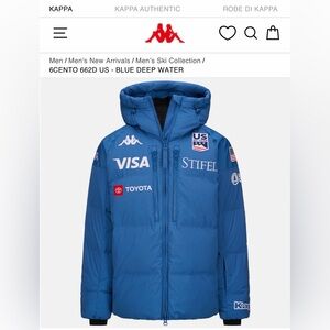 Kappa US SKI TEAM 6CENTO STIFFEL Men's Deep Blue Ocean Ski Jacket